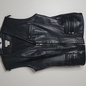 Black Genuine Lether Vest